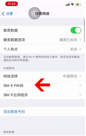 康平苹果14维修网分享如何给iPhone14的SIM卡设置密码 